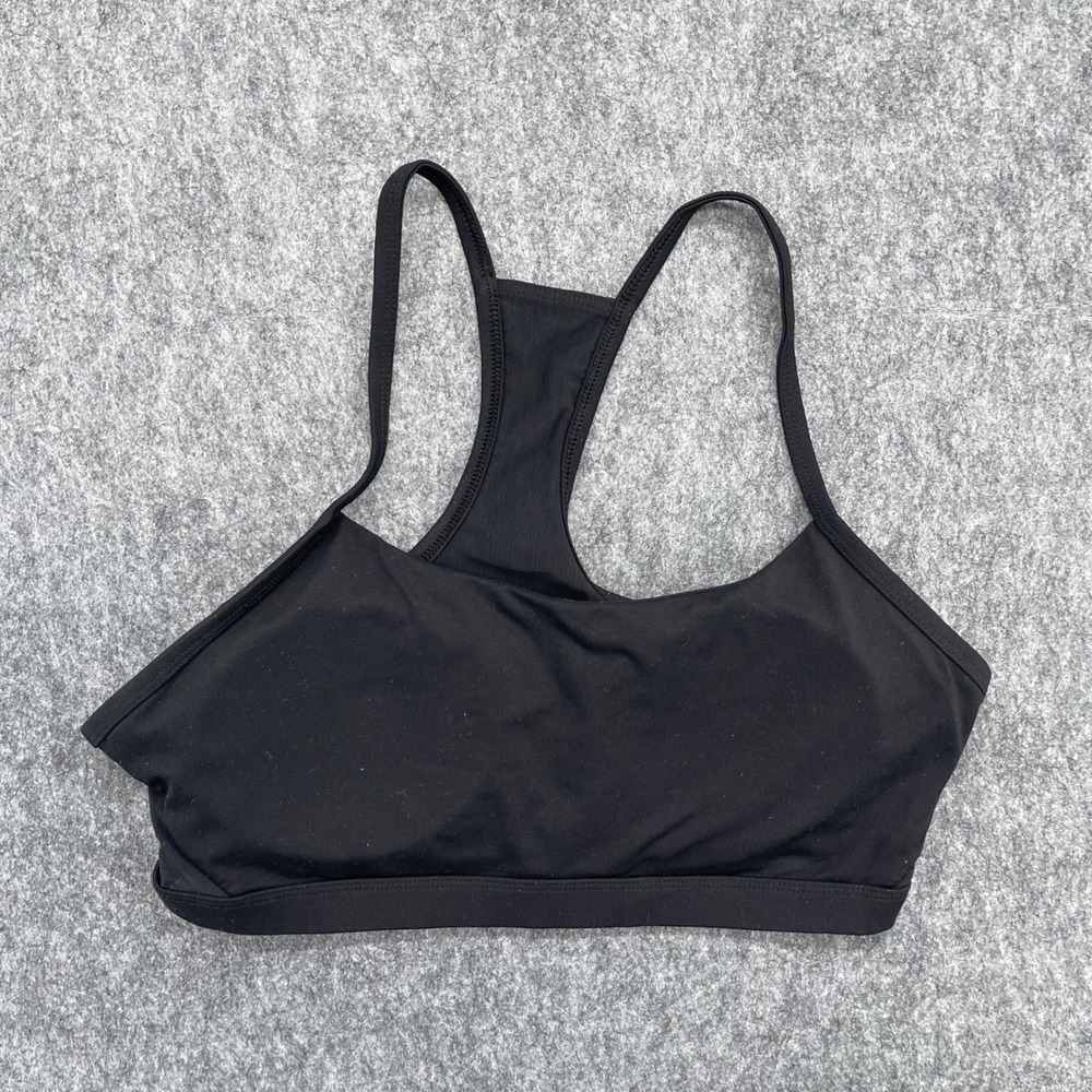 Fabletics Bra Womens Medium Black Racerback Mesh Panel Sports Bra